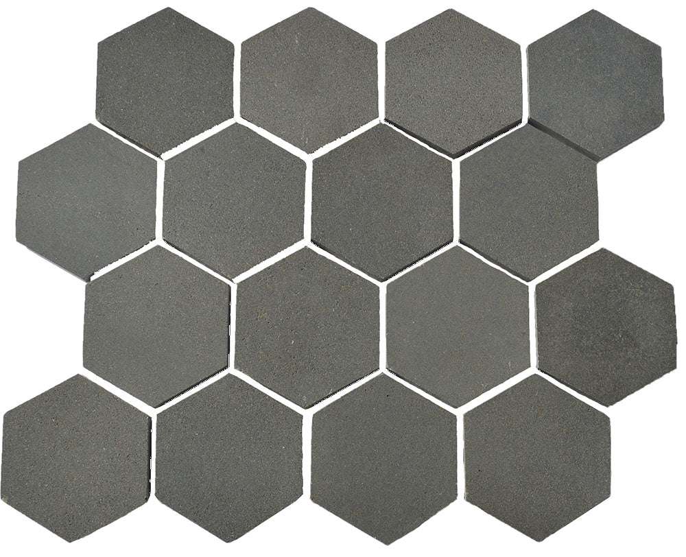 3" Basalt Hex Mosaic 1 3" Basalt Hex Mosaic