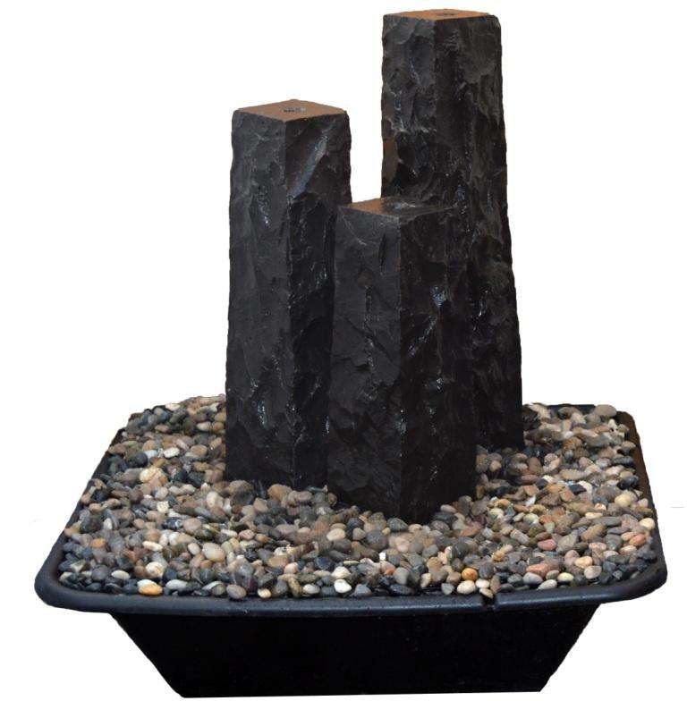8" Chiseled Basalt Fountain Kits 1 8" Chiseled Basalt Fountain Kits