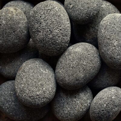 Black Lava Beach Pebble 4-6"