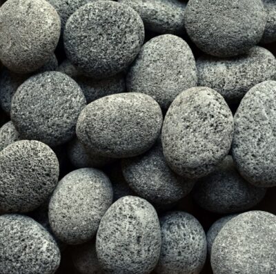 Black Lava Beach Pebbles 2-4"