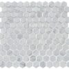 1" Carrara Marble Hex Mosaic