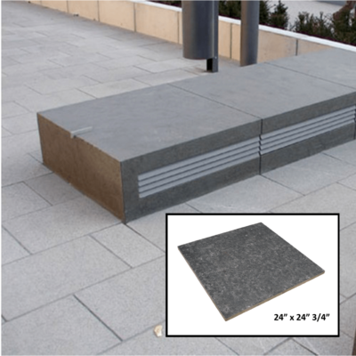Basalt Tile, Flamed Finish, 24" x 24" x 3/4" thick, Price per Square Foot