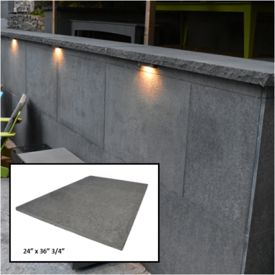 Basalt Tile, Flamed Finish, 24" x 36" x 3/4" thick, Price per Square Foot