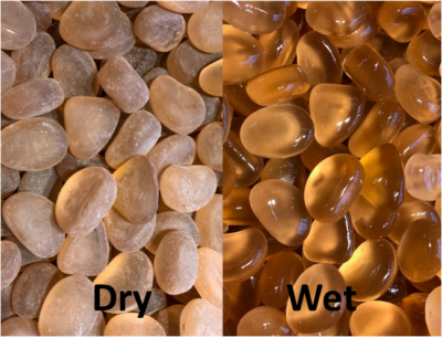 Glass Pebble Peach
