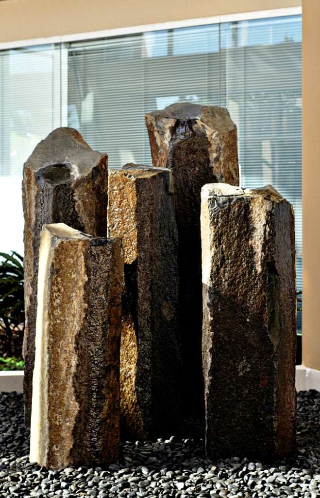 Grand Coulee Basalt Column Fountain, ~20" Wide 1 Grand Coulee Basalt Column Fountain, ~20" Wide