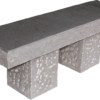 granite bench dark grey cut