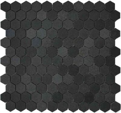 1" Basalt Hex Mosaic Tile
