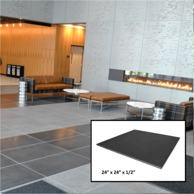 Basalt Tile, Honed, 24" x 24" x 1/2" thick, Price per Square Foot