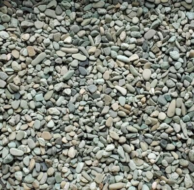 Pea Gravel 14 Rounded Seaside Aggregate, Green, 3/8"