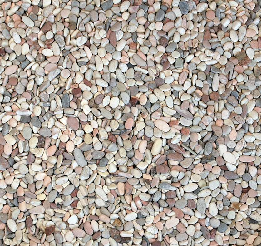 Rounded Seaside Aggregate, Mixed Pebble, 3/8" 1 Rounded Aggregate, Mixed, 3/8"
