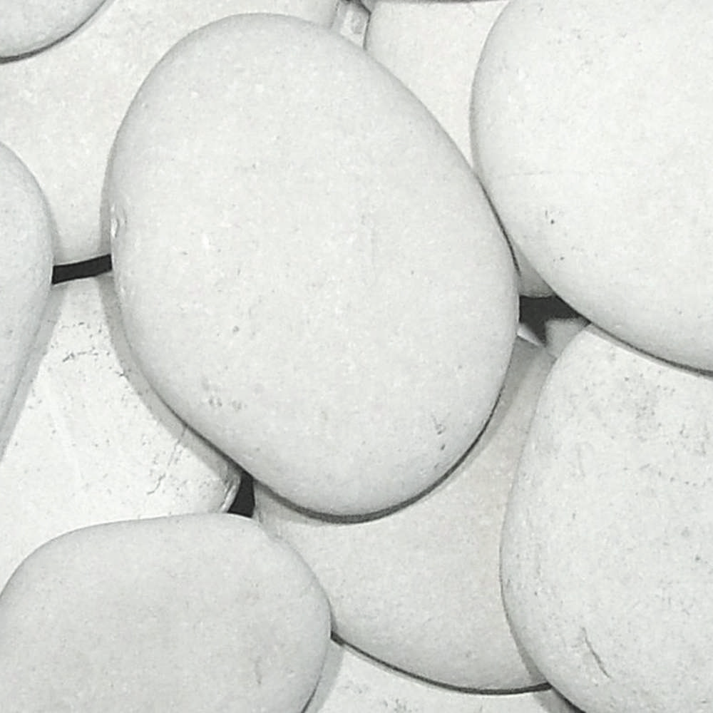 Ivory Beach Pebble, 3-5" 1 Ivory Beach Pebble, 3-5"