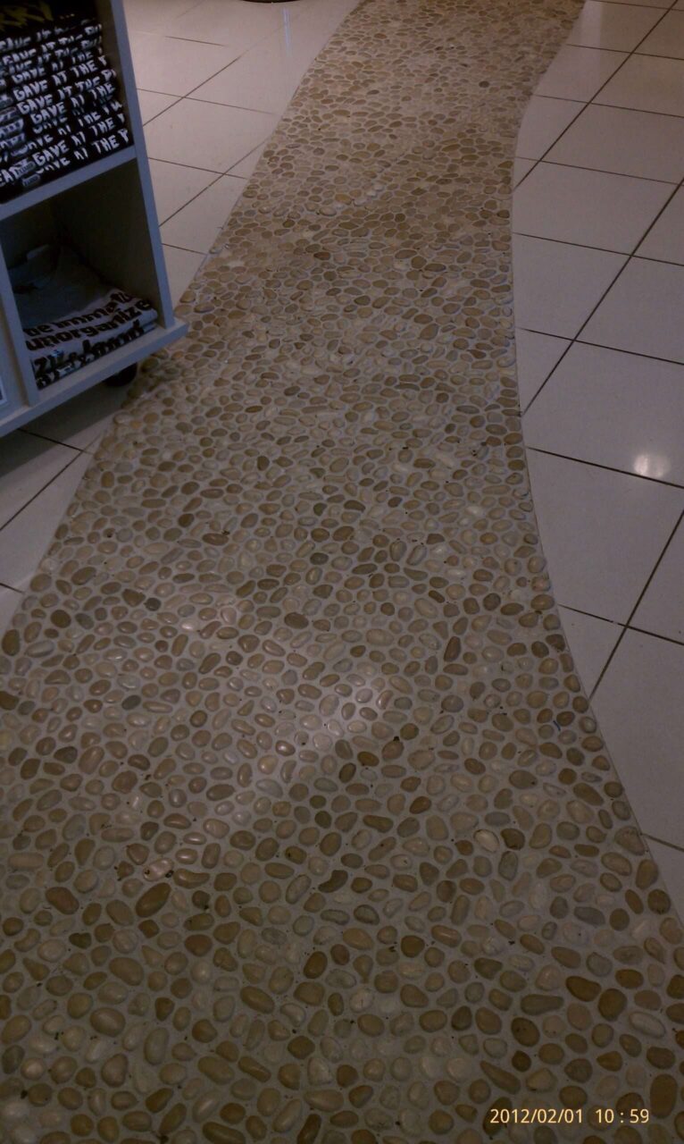 Natural Tan Pebble Tile 2 Natural Tan Pebble Tile