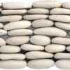 Standing Ivory Pebble Tile, 6"x12"