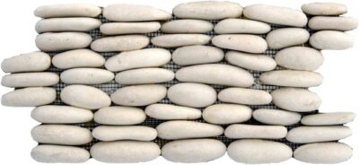 Standing Ivory Pebble Tile, 6"x12"