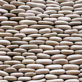 Standing Cherry Pebble Tile, 6"x 12" 2 Standing Tan Pebble Tile, 6"x12"