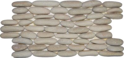 Standing Tan Pebble Tile, 6"x12"