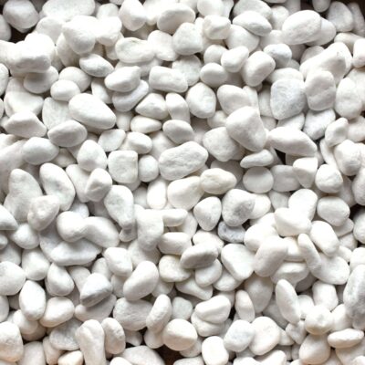 Rolled White Marble Pebble 3/4 - 1-1/2"