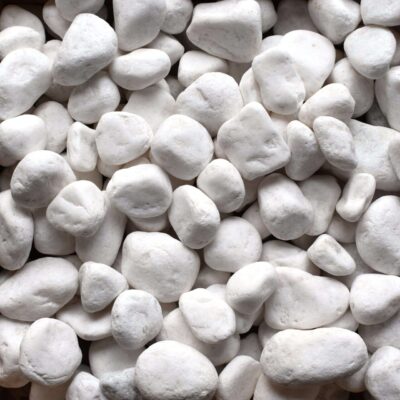 Rolled White Marble Pebble 1½ - 2½"