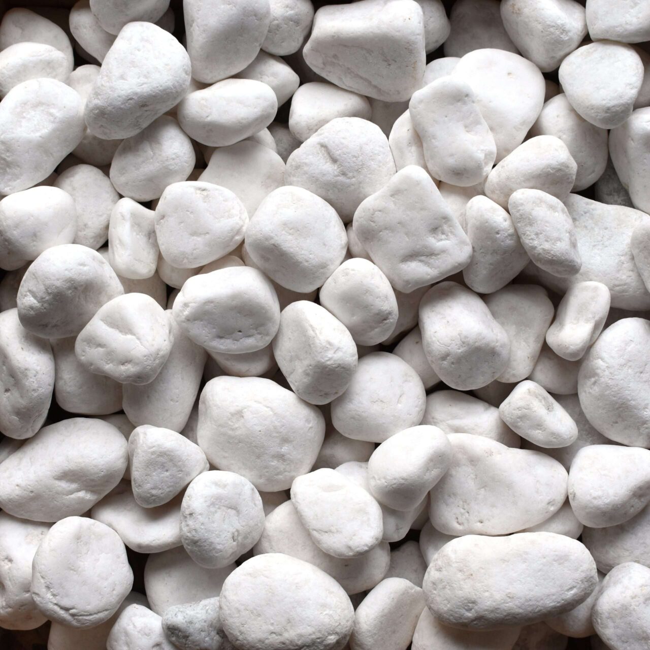 Rolled White Marble Pebble 1½ - 2½" 1 Rolled White Marble Pebble 1½ - 2½"