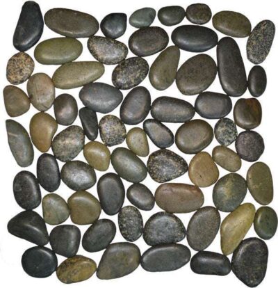 Polished Pebble Tile 2 Polished Olive Pebble Tile