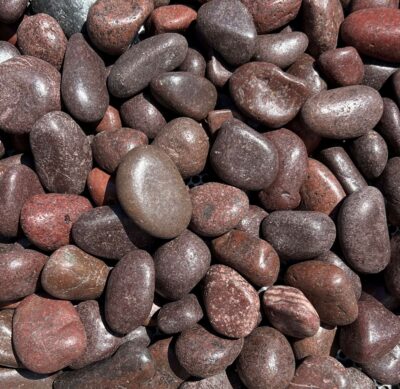Polished Pebbles 6 Polished Red Pebbles ¾" - 1½"