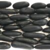 Standing Polished Black Pebble Tile, 4"x12"
