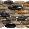 Standing Polished Mixed Pebble Tile, 4"x 12" 6 Standing Polished Mixed Pebble Tile, 4"x12"