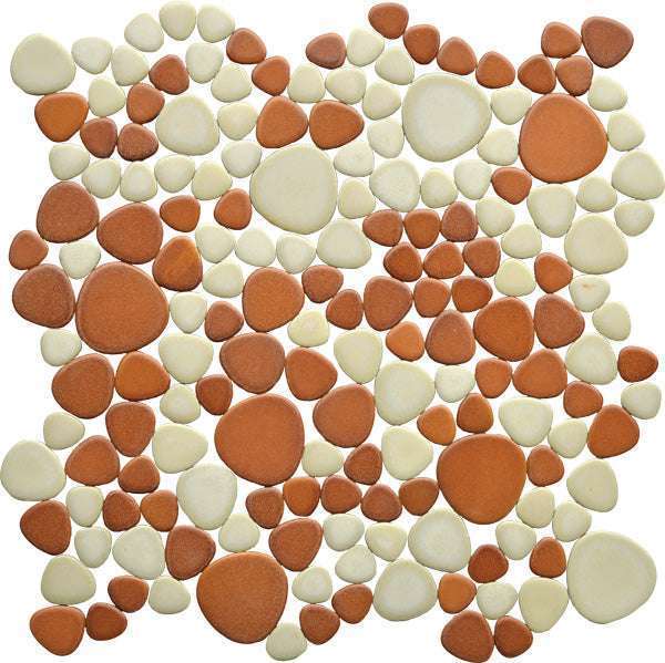 Porcelain Mixed Copper Pebble Tile 1 Porcelain Mixed Copper Pebble Tile