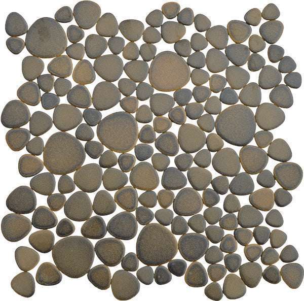 Porcelain Antique Bronze Pebble Tile 1 Porcelain Antique Bronze Pebble Tile