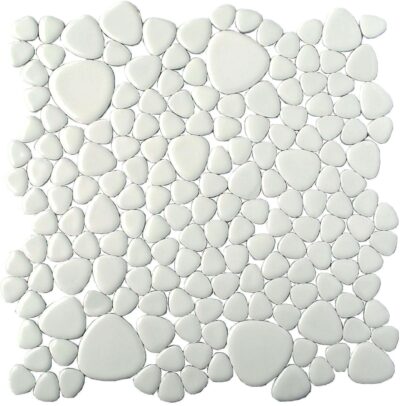 Porcelain Arctic White Pebble Tile