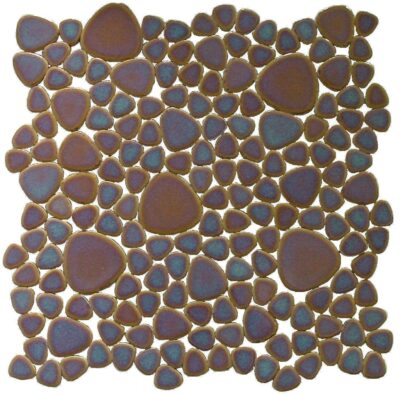 Porcelain Sunset Pebble Tile