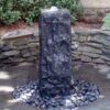 Chiseled Basalt Fountain, 12" Base