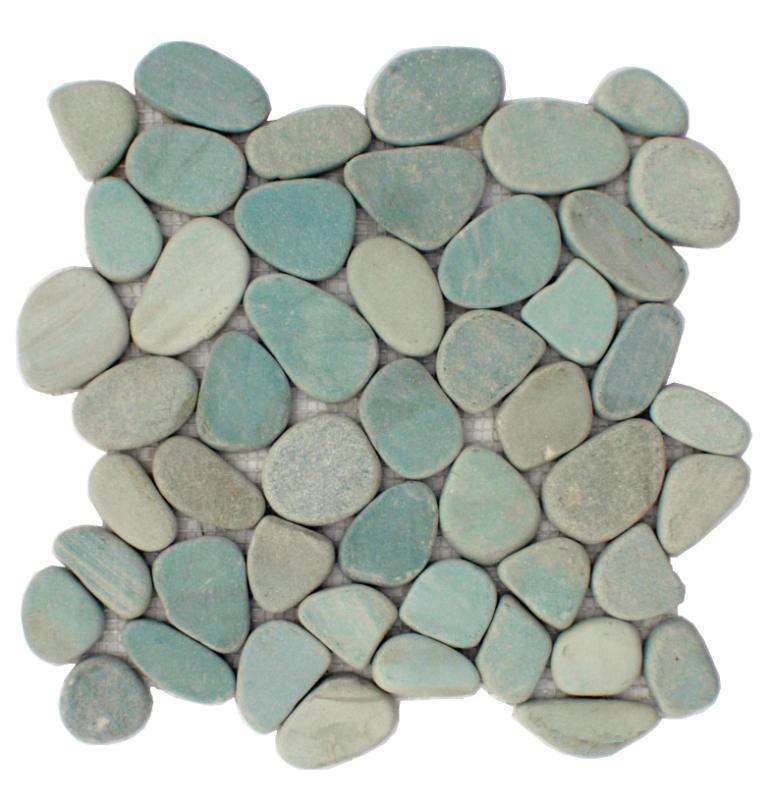 Sliced Aqua Pebble Tile 1 Sliced Aqua Pebble Tile