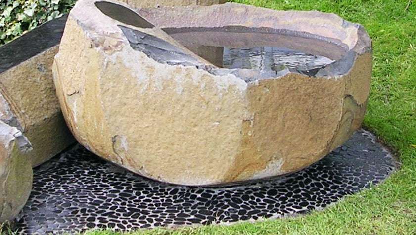 Sliced Black Pebble Tile 2 Sliced Black Pebble Tile