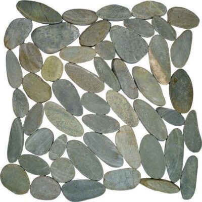 Sliced Olive Pebble Tile