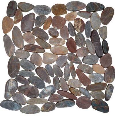 Sliced Red Pebble Tile