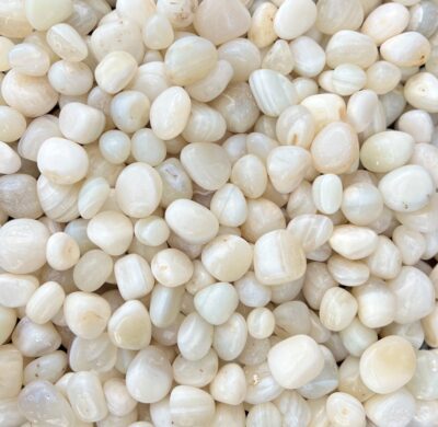 Agate Pebbles 3 White Striped Agate Pebbles