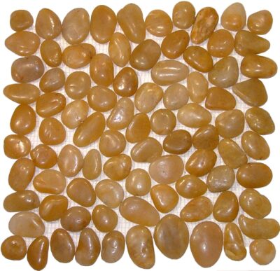 Polished Pebble Tile 4 Polished Yellow Pebble Tile
