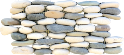 Standing Ocean Blend Pebble Tile, 6"x 12"