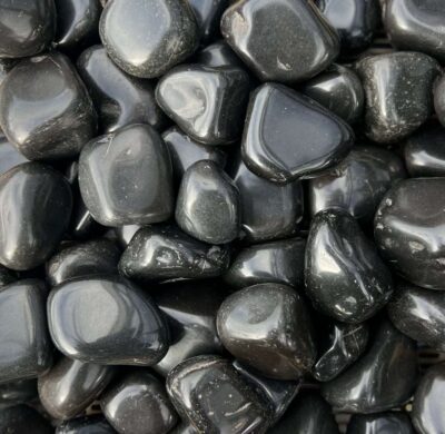 Agate Pebbles 12 Black Agate, 1-1/2 - 3"