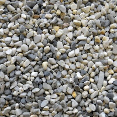 Pea Gravel 11 Grey Blend Pebble, 5/16"