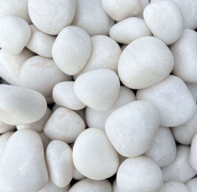 Agate Pebbles 13 White Agate, 1-1/2 - 3"