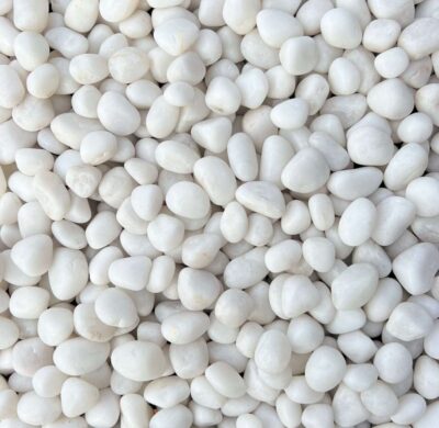 Agate Pebbles 9 White Agate, 3/4 -1"