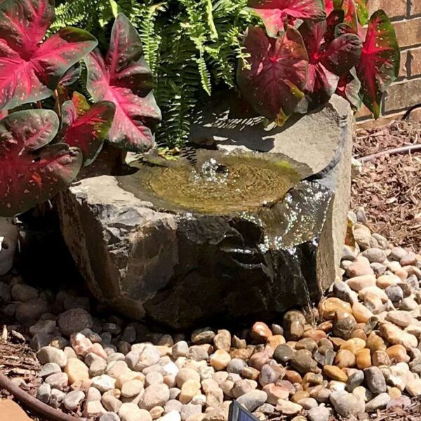 Basalt Dish rock fountain