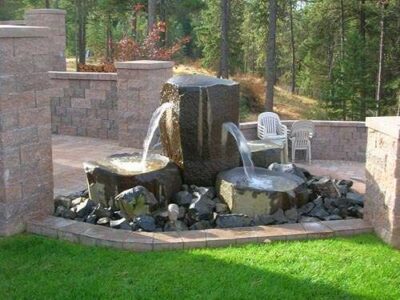 Basalt Quad Slot Fountain