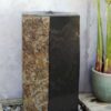 basalt fountain with cut and polished front